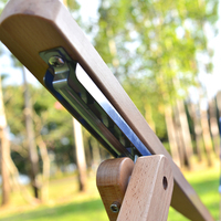 Chaise de plage pliante portable personnalisée, tissu Oxford de luxe, bois - Conçue pour le camping, les parcs et l'utilisation en extérieur sur la plage