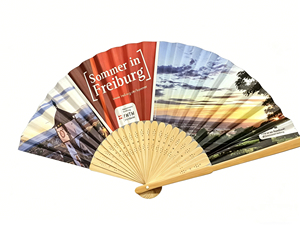 Abanico Plegable de Bambú de 21 cm, Portátil, de Papel Artesanal, Recuerdo de Boda, con Caja de Papel Personalizable, Diseño de Arte Folclórico, Regalo Promocional - Product Image 4