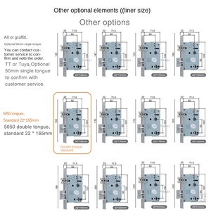 목조 사무실 문 차세대 헤어 클라우드 데이터 저장 옵션 슬림 스마트 알루미늄 도어록 더블 아파트 - Product Image 3