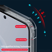 Nouveauté cadre noir anti-chute pc tpu quatre coins coque de téléphone pour vivo iQOO 13 couverture arrière transparente
