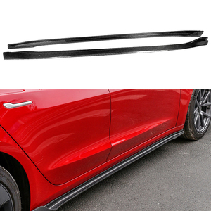 Faldones Laterales Estilo V de Fibra de Carbono para Tesla Model <span class=keywords><strong>3</strong></span>, Accesorios Exteriores para Automóviles - Product Image 1