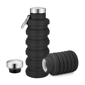 Portable Food Grade Silicone Foldable <b>Water</b> <b>Bottle</b> Outdoor Collapsible Sport Drinking <b>Bottles</b> <b>Large</b> Capacity - Product Image 1