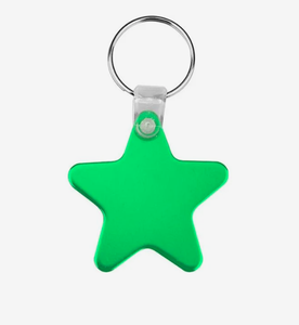 Porte-clés en métal en forme d'étoile, cadeau promotionnel publicitaire personnalisé, logo gravé, support mural - Product Image 1