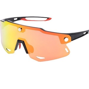 Lunettes de soleil polarisées pour le cyclisme, sans monture, verres miroir TR90, protection UV 100%, lunettes de sport multifonctionnelles - Product Image 3