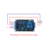 Baixinda Micro USB 5V Affichage LED Minuteur de Cycle Automatique à Retard Interrupteur de Contrôle DC 6-30V 6V 9V 12V 24V Kits de Modules Électroniques