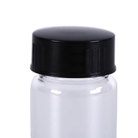 Fournisseur OEM RUIPACK OEM RTS Vente en gros Offre Spéciale mini flacon d'échantillon en verre transparent de 20ml avec couvercle noir en plastique à vis