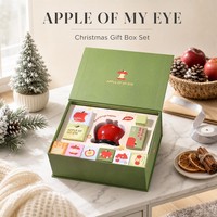 Coffret Cadeau Aromathérapie Pomme FANDOOS – Chauffe-Bougie de Noël, Cire Parfumée, Huile Aromatique, Cristal Parfumé, Boîte Cadeau