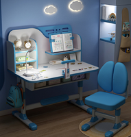 Meubles scolaires pour enfants, ensemble table et chaise d'étude en plastique, design moderne, durable, écologique, réglable pour une utilisation en classe et à la maison