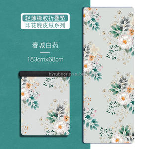 Toalla de Yoga Plegable de Gamuza, 72'' X 27'' X 1 mm, Ligera, Fácil de Transportar, Base Antideslizante, Ecológica, con Bolsa de Transporte - Product Image 2