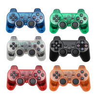 Manette de Jeu à Vibration Joystick pour PS2, Manette Sans Fil 2.4G Transparente pour PS2