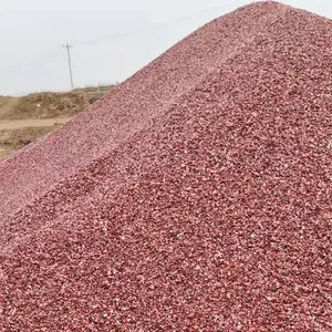 Copeaux de pierre concassée en marbre rouge et agrégats de pierres naturelles pierre en gros pour roche de gravier d'aquarium