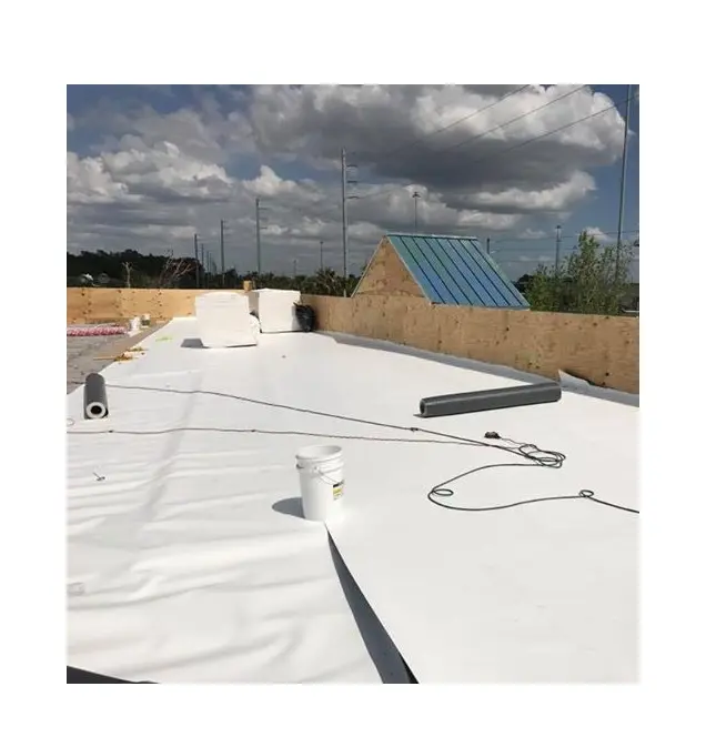 Lông cừu trở lại 60mil 10x100 ft TPO PVC màng mái đầy màu sắc TPO màng chống thấm nước cho mái nhà với vít