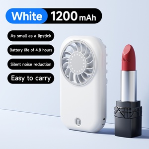 Customizable Logo 1200mAh 5-Speed Rechargeable Brushless Motor Low Noise Portable Wearable Handheld Fan Car RV Use Gift Box - Product Image 3