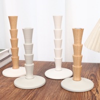 Porte-bougies Shangcheng en bois élégant de haute qualité, fait à la main, accessoires de table modernes, porte-bougie pour la maison, l'hôtel, le restaurant