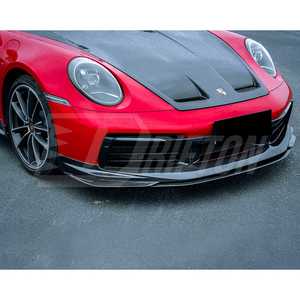 Séparateur avant en fibre de carbone sec agressif pour Porsche 992 911 Kit de carrosserie - Product Image 3