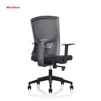 Kursi Kantor Eksekutif Ergonomis Jaring Komputer Putar dengan Penyangga Pinggang yang Dapat Disesuaikan, Desain Modern Berkualitas Tinggi, 340mm Nylon