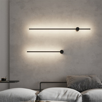 Longue bande Led appliques intérieures 360 Rotation lumières intérieures chambre couloir escalier longue ligne applique murale 10 métal aluminium