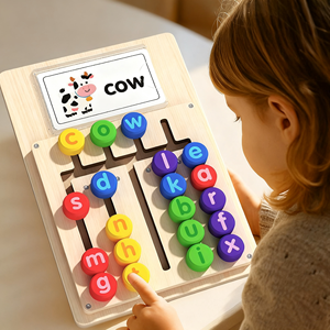 Juguete educativo <span class=keywords><strong>de</strong></span> madera Premium con tablero <span class=keywords><strong>de</strong></span> clasificación <span class=keywords><strong>de</strong></span> letras y colores para mejorar la cognición <span class=keywords><strong>de</strong></span> los niños - Product Image 3