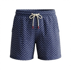 Short Geometric Print Swim <b>Trunks</b> Quick Dry Breathable Drawstring Shorts Regular Fit Spandex/Polyester Beachwear 1 Piece Front - Product Image 6