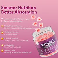 Gummies multivitaminées liquides sans sucre pour femmes, marque distributeur, supplément beauté et immunité féminine, 60 unités