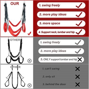 Altalena del sesso per il soffitto delle coppie, BDSM Sling Spinning giocattoli di ritenuta dell'oscillazione del sesso per adulti, Set di Bondage del sesso per la posizione del sesso - Product Image 4