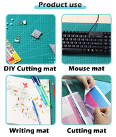 Tapis de découpe KAMEI A1/A2/A3/A4 auto-cicatrisants en PVC, double échelle (cm/pouces), épaisseur 2,7 mm, antidérapants, 3 couches, pour papier artisanal et découpe