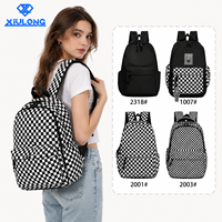 Sac à dos antivol Oxford imperméable à carreaux grande capacité pour lycéens et étudiants, vente directe usine