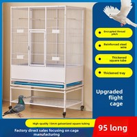 Cage à oiseaux volante pour perroquets et grands oiseaux, modèle Myna, avec système de sécurité renforcé, design de luxe, couleur Pivoine Jade, espace libre