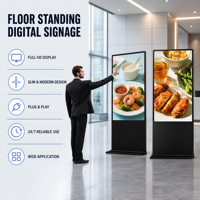 Affichage numérique LCD sur pied, écran tactile infrarouge 10 points, système d'exploitation Android, kiosque commercial 24h/24 et 7j/7 pour les centres commerciaux