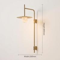 Lampe murale vintage de luxe en métal et albâtre, LED blanc chaud, intensité variable, IRC 90, personnalisable pour chambre à coucher, salon, tête de lit
