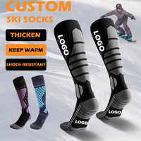 Vente en gros de chaussettes de sport personnalisables Tube d'hiver en laine épaisse pour le ski et la randonnée Manchette de neige chaude avec serviette de fond