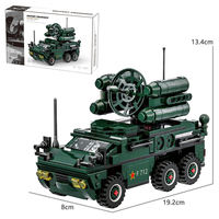 Wange 4511 Véhicule de Missile Anti-Avion WW2, Modèle de Voiture MOC en Briques, Jouet Éducatif pour Enfants, Ensemble de Briques de Construction, Juguetes