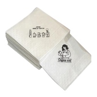 Softy Cocktail Tissue Prefolde Serviette De Mariage Avec Logo Noir Et Or Imprimé Personnalisé Jetable Restaurant Table Serviettes En Papier