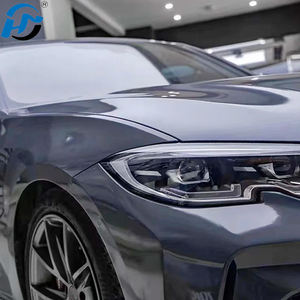 Film vinyle pour voiture PET TPU Cast Foshan Factory Wholesale PET HD Glossy Metallic <span class=keywords><strong>Audi</strong></span> Nano Grey, un rouleau complet de taille 1,52 x 18 m/5 x 60 pieds - Product Image 4