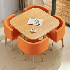 Juego de sillas de mesa de comedor minimalista para oficina, tienda de té de la leche, para apartamento pequeño, Reunión, recepción, mesa de ocio, sillas - Product Image 4