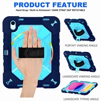 Casing Tablet Grosir untuk iPad Generasi ke-10 10.9 Inch iPad A16 11 Inch, Pelindung Anti Benturan Tiga Lapis dengan Penyangga