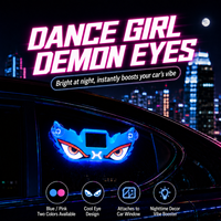 Lumière de fenêtre arrière de voiture Solar Demon Eye, lumière ambiante LED sans fil, capteur de lumière automatique, nouvelle lumière décorative universelle à stroboscope, type C