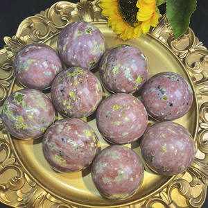 Esfera de Cristal Natural de Alta Calidad, Serpentina con Simbiosis de Aventurina Roja, Bola para Sanación - Product Image 5