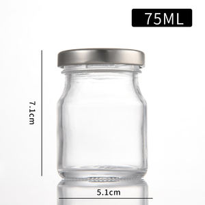 Frascos de vidrio pequeños de 50ml y 75ml con tapas rojas, contenedores de almacenamiento de alimentos para mermelada, miel, especias, postres, fideos de Chocolate, alimentos enlatados - Product Image 4