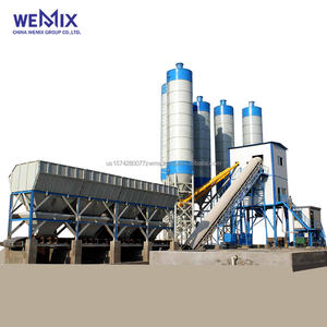 Planta dosificadora de hormigón HZS120 Planta dosificadora de hormigón estacionaria Planta de hormigón de mezcla lista Mezcladora de hormigón alimentada por Correa - Product Image 1