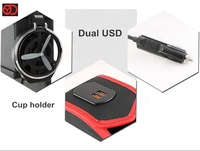 Haute qualité en cuir PU voiture Console organisateur boîte de rangement tasse support pour téléphone USB chargeur côté Gap Filler-pour accessoires intérieurs