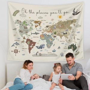 Tapiz de Pared de Poliéster con Estampado de Animales del Alfabeto, Decoración de Pared Lavable a Máquina, Tapiz de Pared al por Mayor - Product Image 2