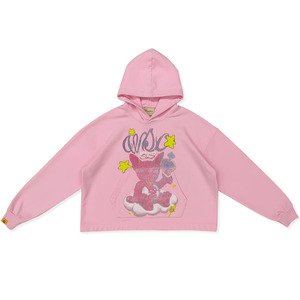 <span class=keywords><strong>Felpa</strong></span> con Cappuccio da <span class=keywords><strong>Uomo</strong></span> Personalizzata con Logo, Design Grafico <span class=keywords><strong>Rosa</strong></span> in Tessuto French Terry, Pullover Stampato - Product Image 3