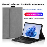 Étui de protection en cuir PU compatible avec la tablette/ordinateur portable 2-en-1 Microsoft Surface Pro 9 13 pouces, fabriqué en Chine
