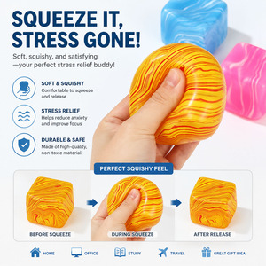 Jouet en gros Cube Fluide à Remontée Lente Anti-Stress à Presser, Jouet Sensoriel Fidget Cube d'Eau, Fournisseur OEM ODM - Product Image 4