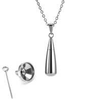 Cremains bijoux collier classique simple urne en acier inoxydable cendre bouteille sublimation mémoire charme