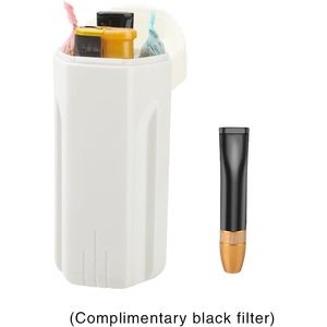 Estuche para Cigarrillos de Una Pieza con Diseño de Cangrejo Ermitaño, Color Blanco, 4 Compartimentos, Accesorio para Fumar Portátil, Almacenamiento Rectangular, ABS Minimalista - Product Image 2