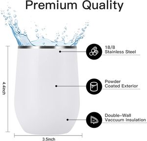 Gobelets Cola Oeuf Blanc Sublimation 12oz 15oz 20 oz 30oz 40oz Gobelet Droit Bière Lait Café en Vrac avec Plas GRATUIT - Product Image 5