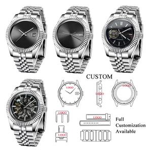 Cadran OEM personnalisé Logo Mod Japon NH35/NH36/NH38/NH70 Mouvement <span class=keywords><strong>Montre</strong></span> mécanique pour hommes Bracelet en silicone résistant à l'eau Cadran pointeur - Product Image 5