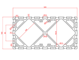 Hồ sơ đùn nhôm t-slot 160160 mm - Product Image 6